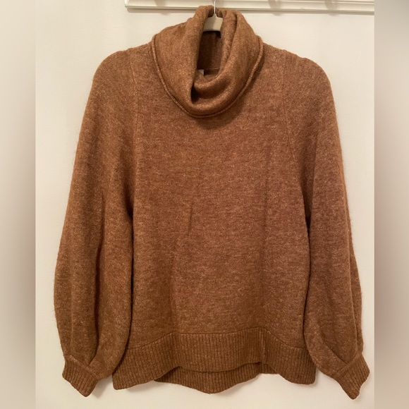 Brown Babaton Wool Turtle Neck size xS oversized fit - Picture 2 of 2